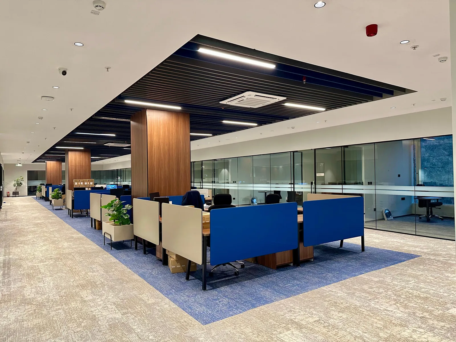 Modern open-plan office interior by Design18